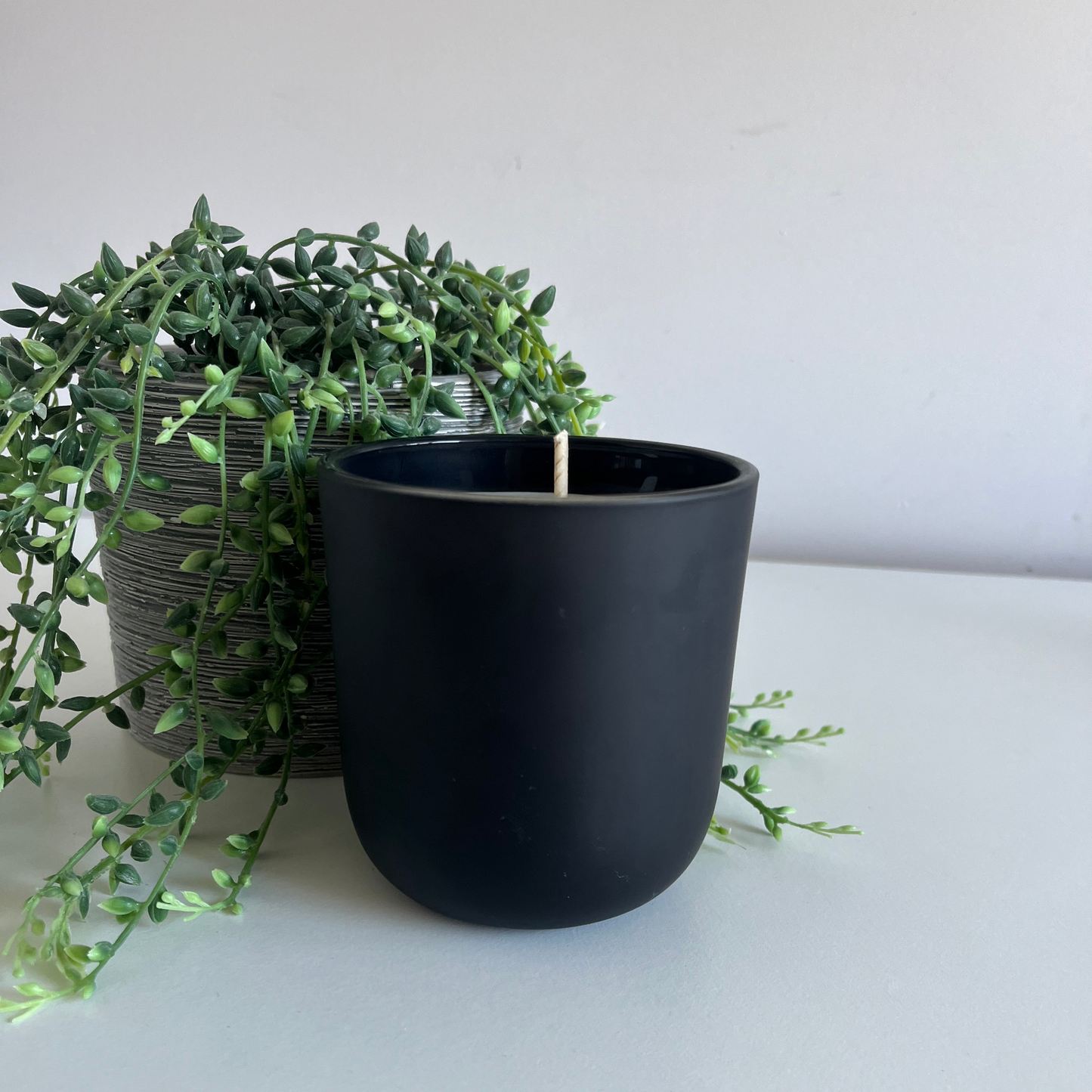 Sale* Black Glass Jar Handmade Soy Candle