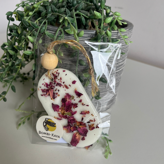 Small Oval Rose Natural Scented Wax Hanging Air Freshener