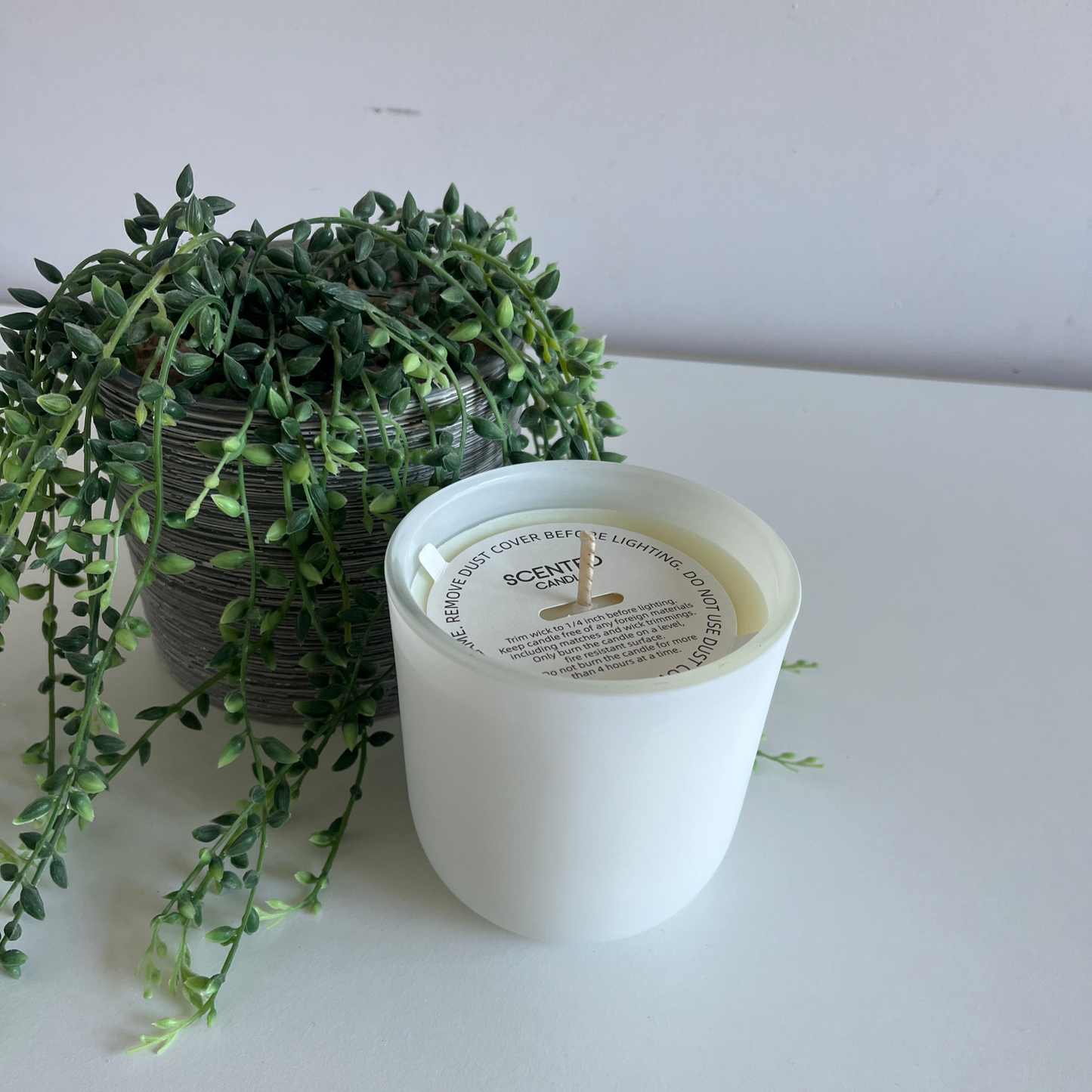 Sale* White Glass Jar Handmade Soy Candle