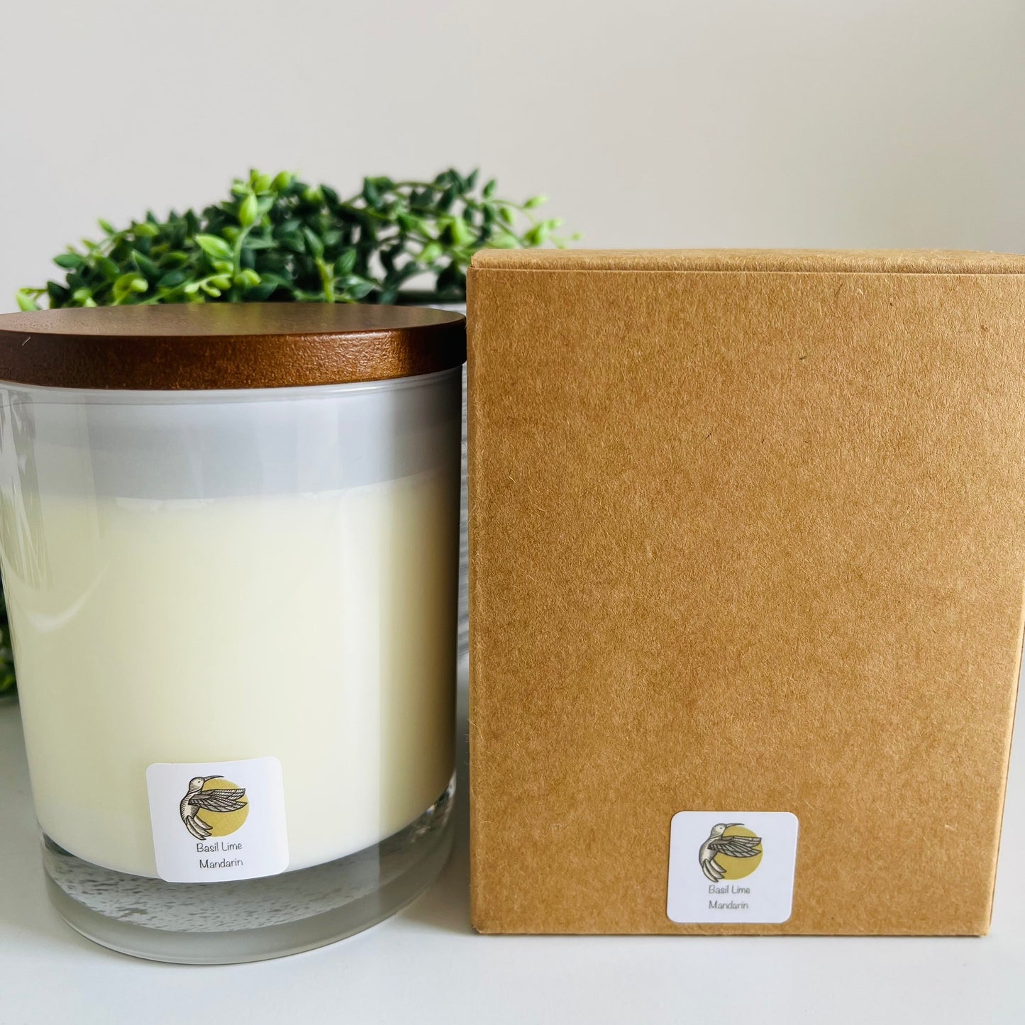 Basil Lime Mandarin Hand Poured Soy Candle