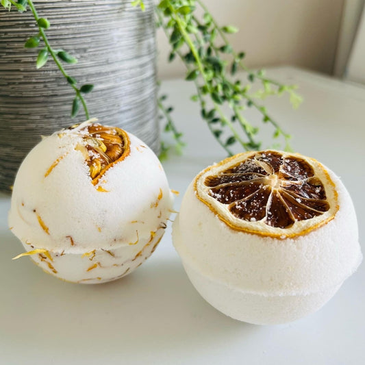 Dried Citrus Inner Core Strength Double Bath Bombs