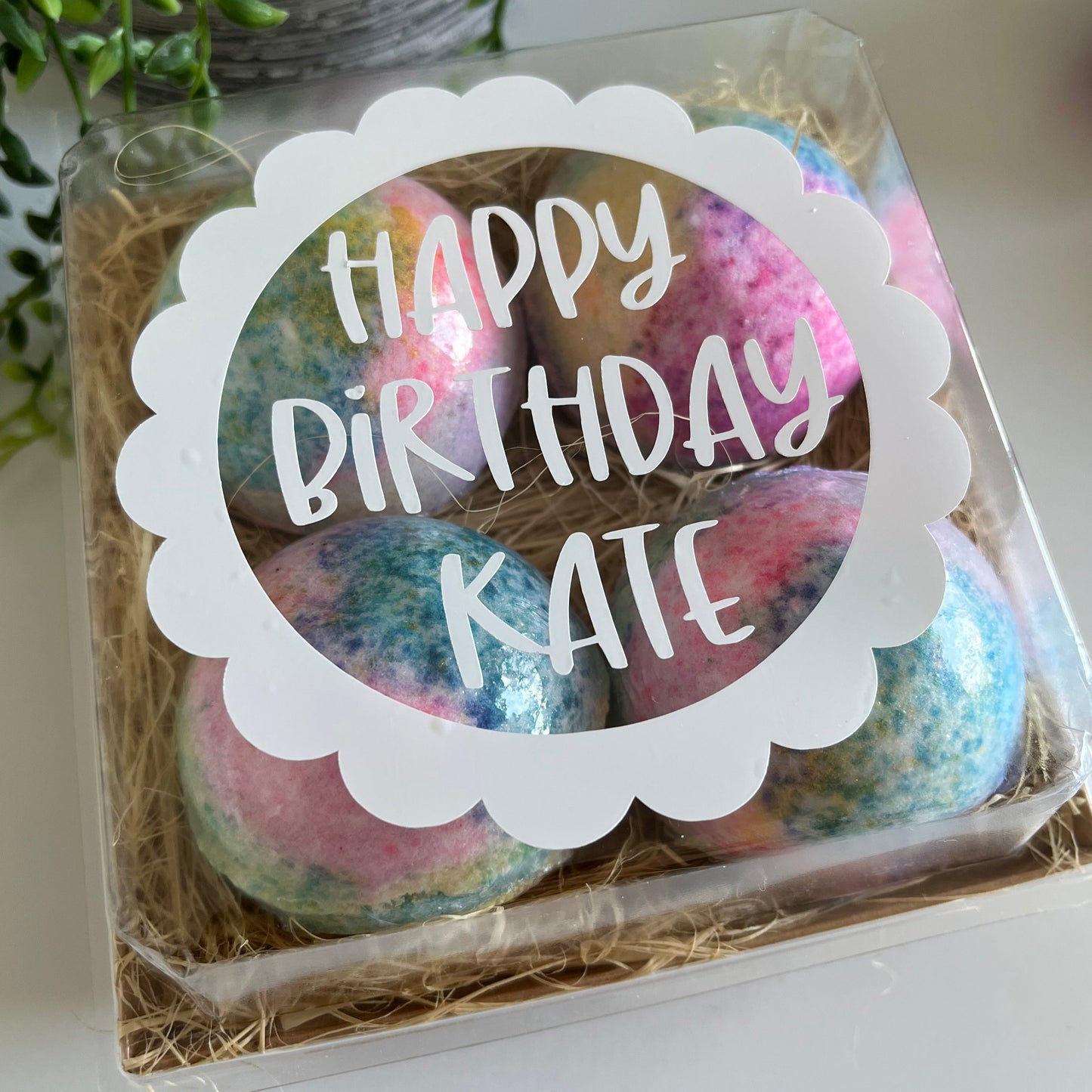 Personalised Circle "Happy Birthday" Gift Box