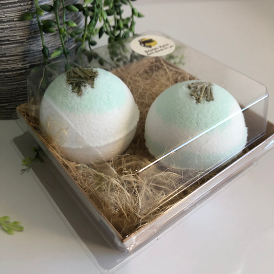 Lemongrass twin pack bath bombs