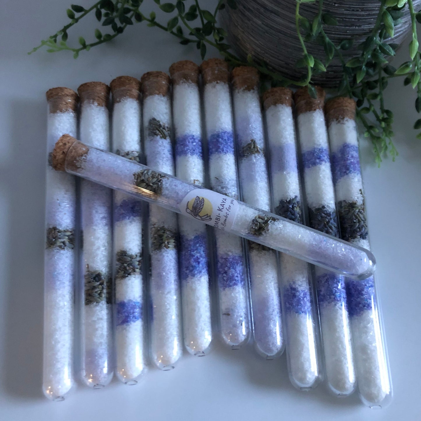 Lavender test tube bath salts