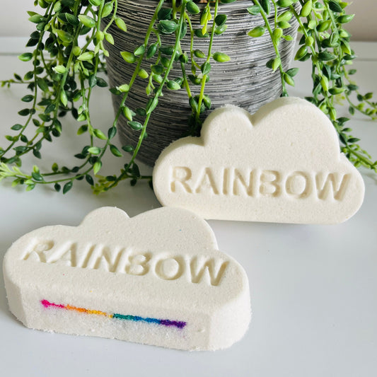 rainbow cloud bath bomb