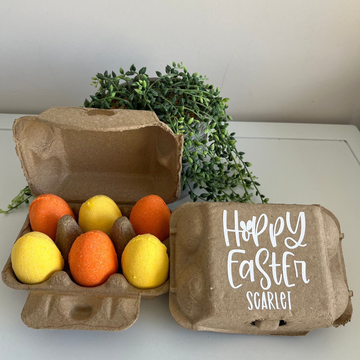 Easter egg box bath bombs