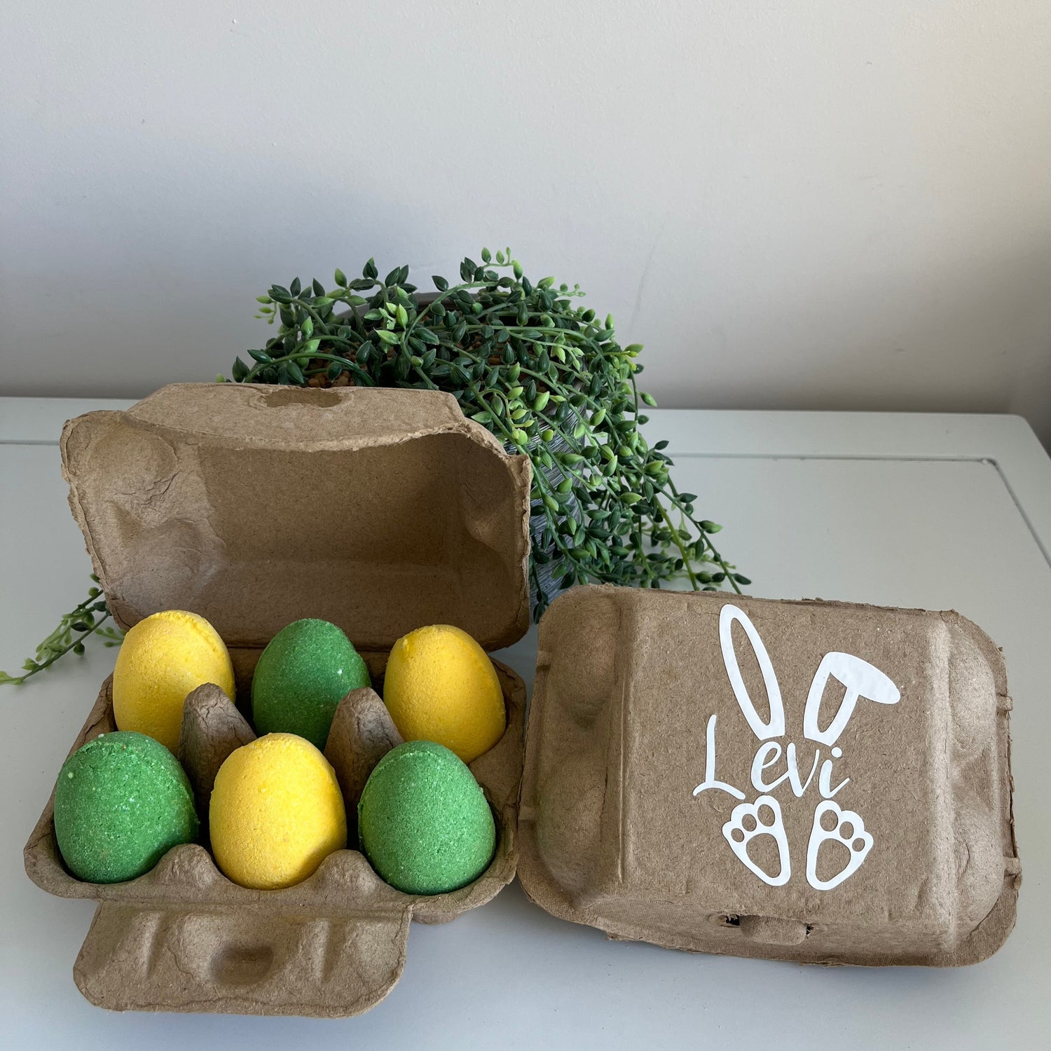 Easter egg box bath bombs