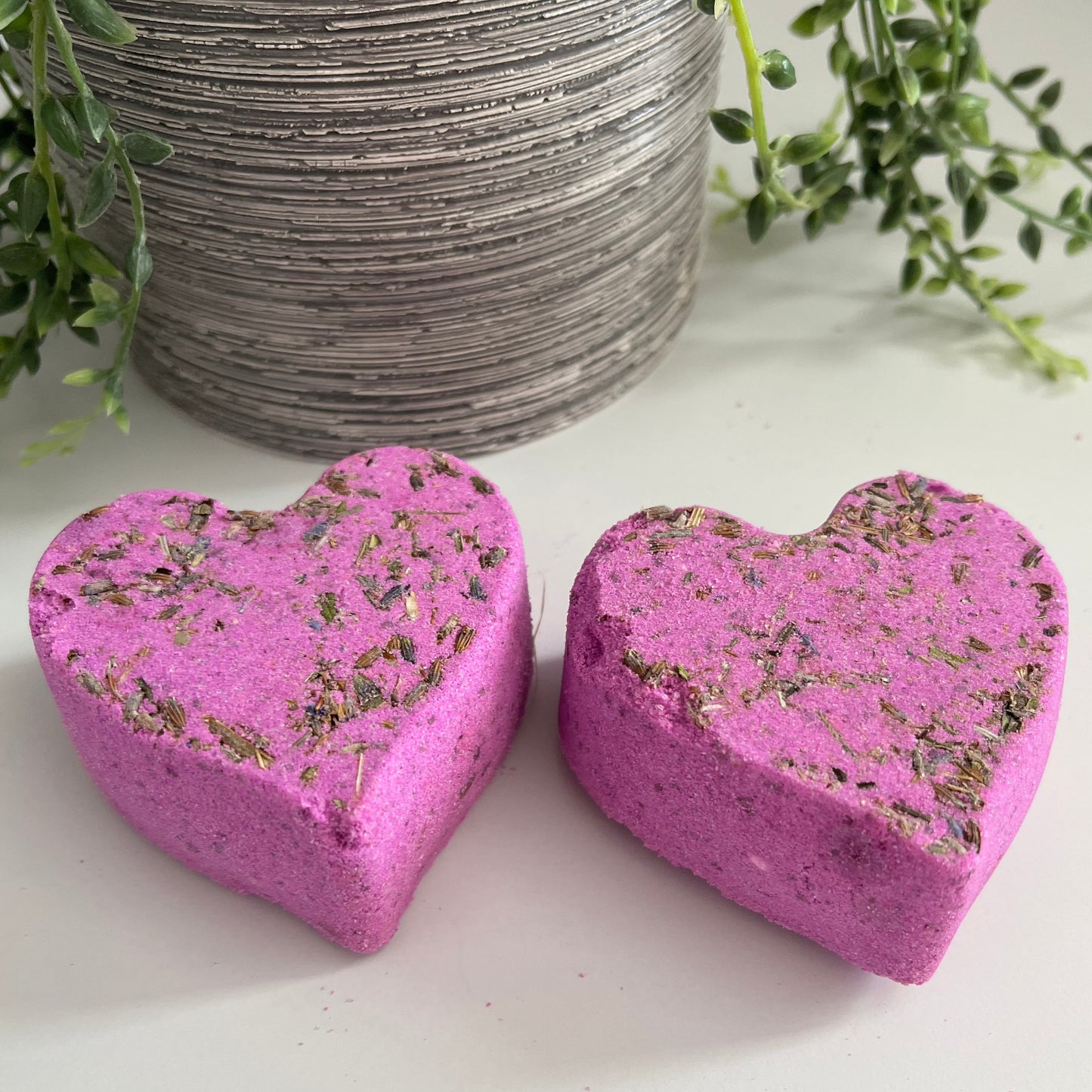 lavender heart bath bomb