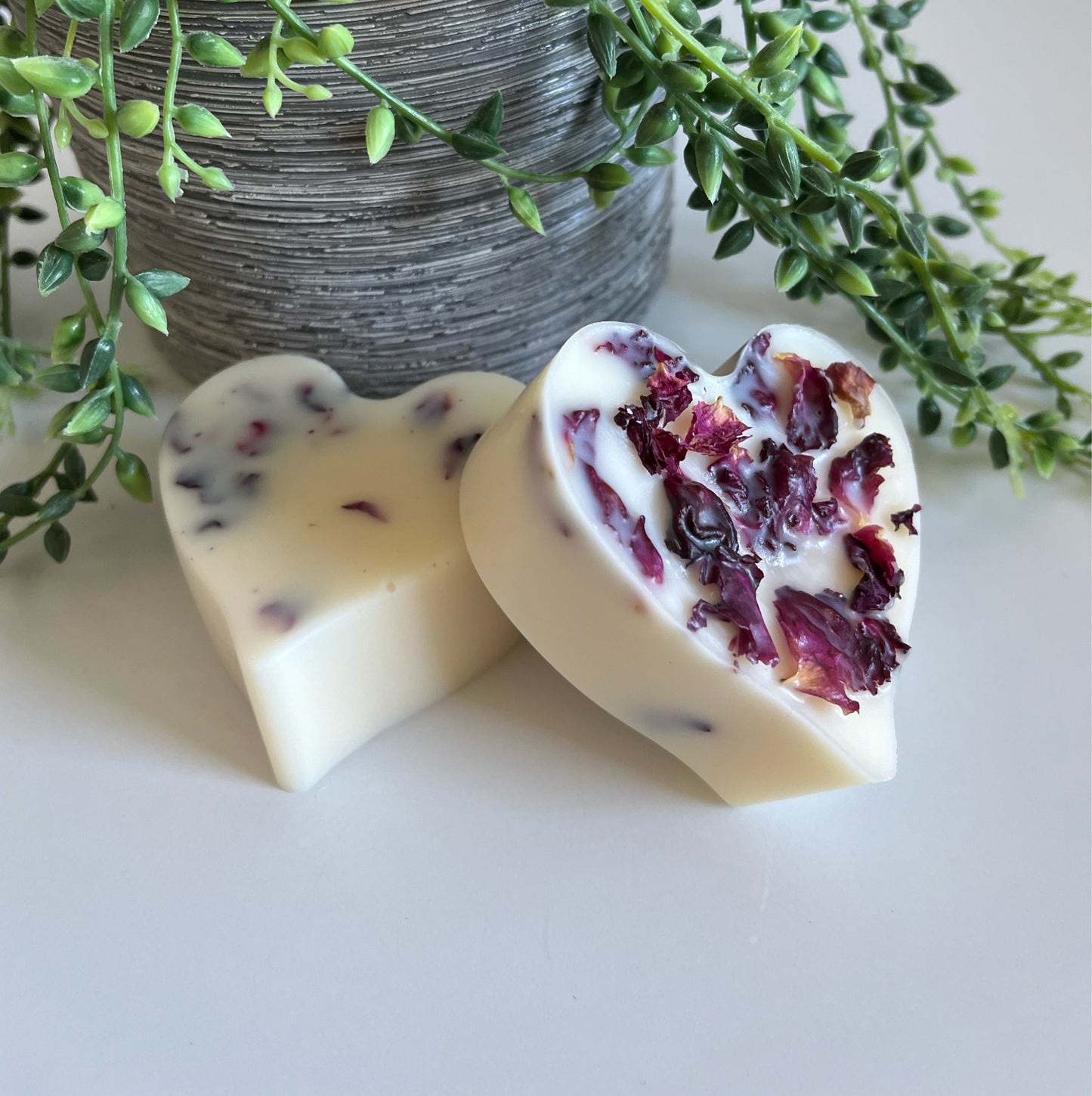 Candle Melt- Rose Fragrance Heart Hand Poured Soy Wax