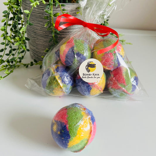 Rainbow bath bombs minis