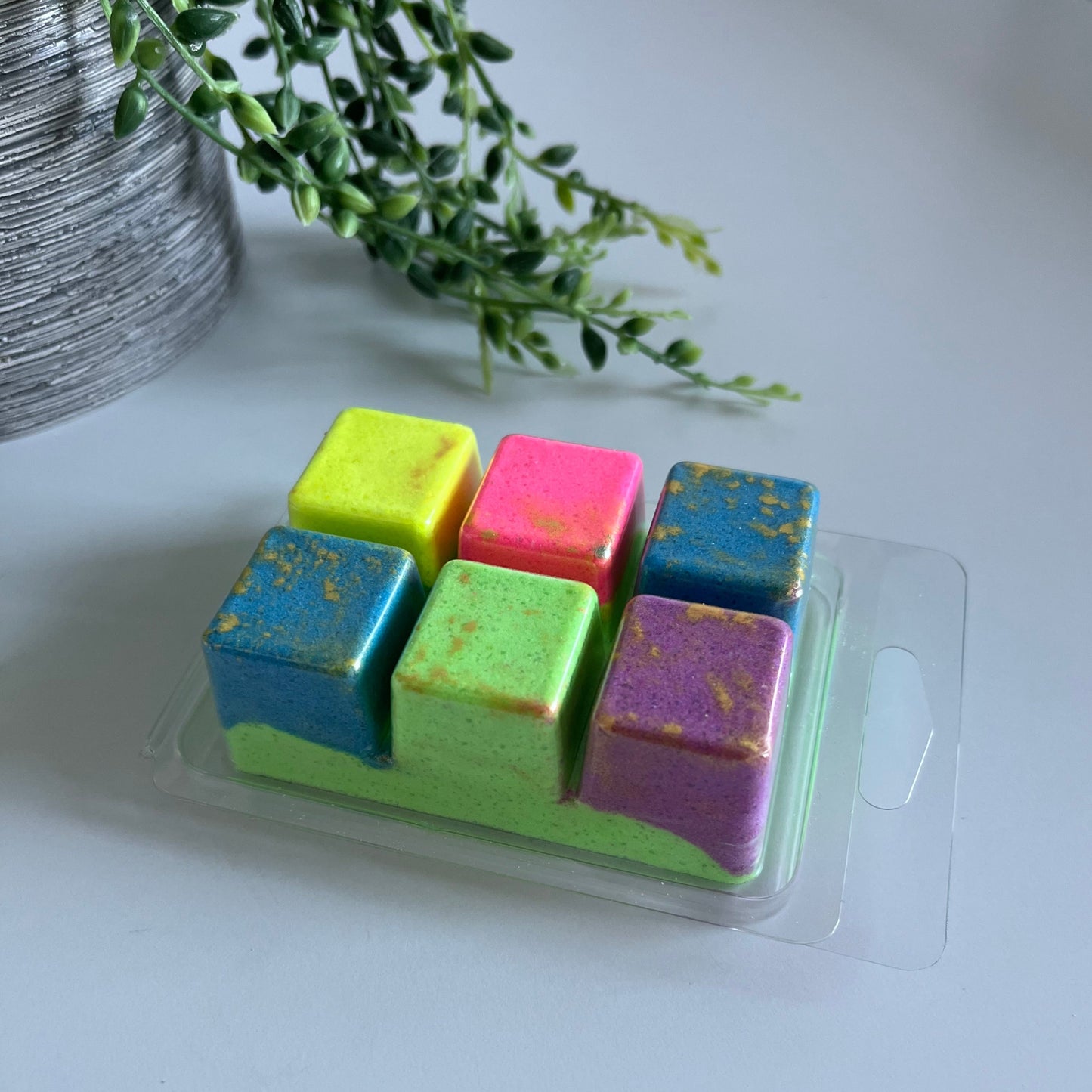 Clam Shell Bath Bomb Blocks- Metallic Rainbow